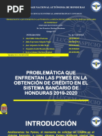 Problemática Que Enfrentan Las Pymes en La Obtención de Crédito en El Sistema Bancario de Honduras