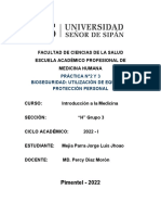 Práctica N°2 y N°3 Bioseguridad - Utilización Del Equipo de Protección Personal