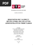 Requisitos de Validez y Revocatoria de Los Actos Administrativos Tributarios