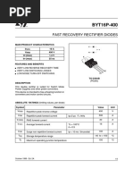 BYT16P-400: Fast Recovery Rectifier Diodes