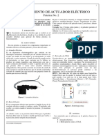 Funcionamiento de Actuador Eléctrico: Práctica No. 2