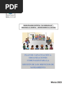 Plan de Capacitación A Organizaciones Comunales para La Gestión de Los Servicios de Saneamiento