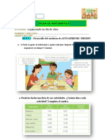 5° Ficha Dia 02 - Mat - Organizamos Un Dia de Clases