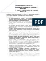 Reglamento de Formalidades para Presentación de Trabajos Escritos