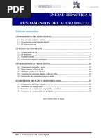 Unidad Didactica 6. Fundamentos Del Audio Digital.: Tabla de Contenidos