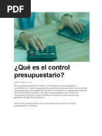 Qué Es El Control Presupuestario