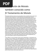 La Asunción de Moisés También Conocido Como El Testamento de Moisés