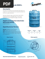 Nueva Cisterna de 2000 L: Descripción