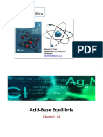 Chapter 16 - Acid-Base Equilibra