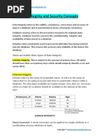 Database Integrity and Security Concepts