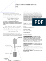 Determination of Ethanol Concentration in Aqueous Solutions