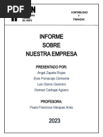 Informe Sobre Nuestra Empresa: Presentado Por