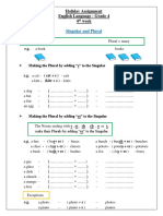 Grade 4 - English - 4th Week Holiday Assignment