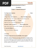 Important Questions For CBSE Class 11 Accountancy Chapter 9 - Financial Statements 1