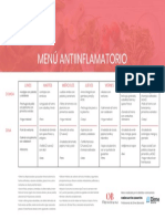 Menu Semanal Antiinflamatorio