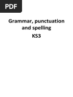 KS3 Grammar Punctuation and Spelling