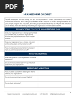 HR Plan Assessment Checklist