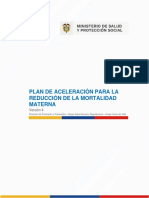 Plan de Aceleración para La Reducción de La Mortalidad Materna