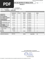 Releve de Notes Et Resultats: Session 1