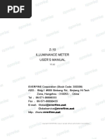 Z-10 Illuminance Meter User'S Manual