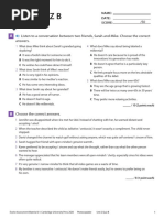 Evolve - L6 - Unit 2 Quiz - B