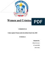 Women and Criminal Law: Assignment On