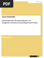 Interkulturelle Kommunikation Im Vergleich Zwischen Deutschland Und China