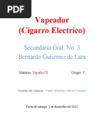 Vapeador (Cigarro Electrico) : Secundaria Gral. No. 3 Bernardo Gutierrez de Lara