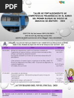 Taller de Fortalecimiento de Competencias Pedagógicas en El Marco Del Primer Bloque de Inicio de Semanas de Gestión - 2023