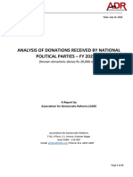 Analysis of Donations Received by National Political Parties FY 2020-21 English