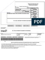 Boleto de Pagamento Avulso: Fatura de Serviços de Telecomunicações