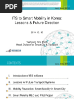 ITS To Smart Mobility in Korea: Lessons & Future Direction: Taehyung Kim, Ph.D. Head, Division For Smart City & Transport