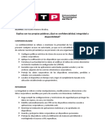 Explica Con Tus Propias Palabras ¿Qué Es Confidencialidad, Integridad y Disponibilidad?