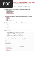 Important Multiple Choice Questions: Computer System