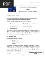 Faculty of Business and Law 7000ACC Financial Analysis and Decision Making