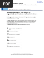 Whose Action Research Is It Promoting Linguistically Sensitive Teacher Education in Europe