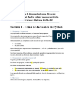 Módulo 3. Valores Booleanos, Ejecución Condicional, Bucles, Listas y Su Procesamiento, Operaciones Lógicas y de Bit A Bit