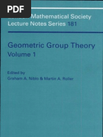 Geometric Group Theory, Volume 1