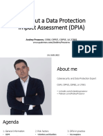 All About A Data Protection Impact Assessment (DPIA) : Andrey Prozorov, CISM, CIPP/E, CDPSE, LA 27001