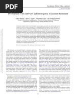 Development of The Interview and Interrogation Assessment Instrument