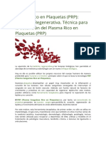 Técnica para La Obtención Del Plasma Rico en Plaquetas