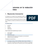 Errores Comunes en La Redacción de Contenidos: 1. Mayúsculas Innecesarias