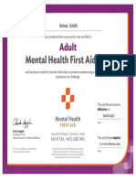 Certificate For Mhfa