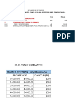 Resumen de Metrados: 01 Topgrafia Y Georeferenciacion 02 Conservacion de Calzada en Afirmado