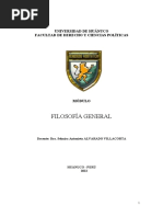 Filosofía General: Universidad de Huánuco Facultad de Derecho Y Ciencias Políticas