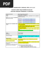 Guía #3 Comunicación y Lenguaje