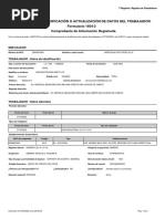 Formulario 1604-2 Constancia de Modificación O Actualización de Datos Del Trabajador