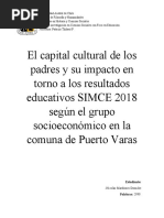 El Capital Cultural de Los Padres y Su Evolución en Torno A Los Resultados Educativos SIMCE Según El Grupo Socioeconómico