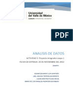 Analisis de Datos: ACTIVIDAD 3: Proyecto Integrador Etapa 1 Fecha de Entrega: 20 de Noviembre Del 2022