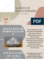 Classes of Smokeless Powder: Group 2 (4 Reporter)